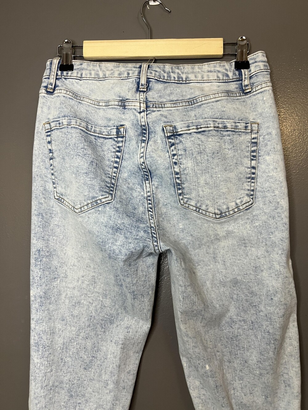 Wild Fable Jeans Womens 8 Light Wash Highest Rise Skinny Distressed Ripped - Picture 5 of 9